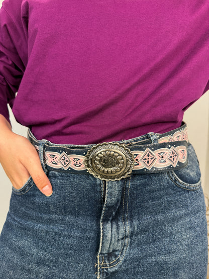 Handpainted Leather Belt