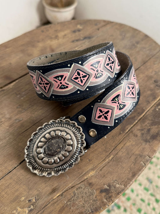 Handpainted Leather Belt
