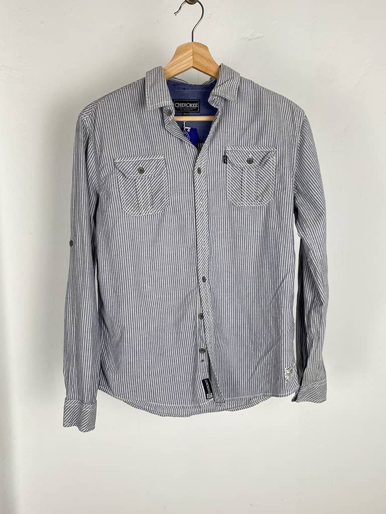 Stripped Long Sleeved Button Down Shirt